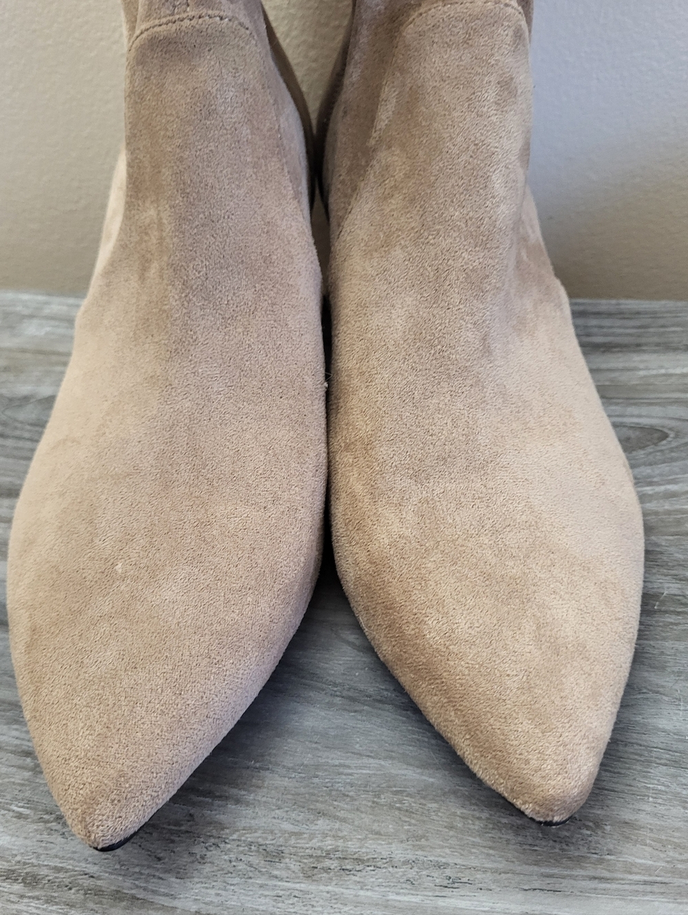 Anthropologie Silent D Auston Boots Tan Faux Suede Size 40 - Picture 11 of 12